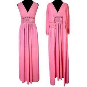 Vintage Barbie Pink Texsheen Nightgown and Robe Set SIZE Large